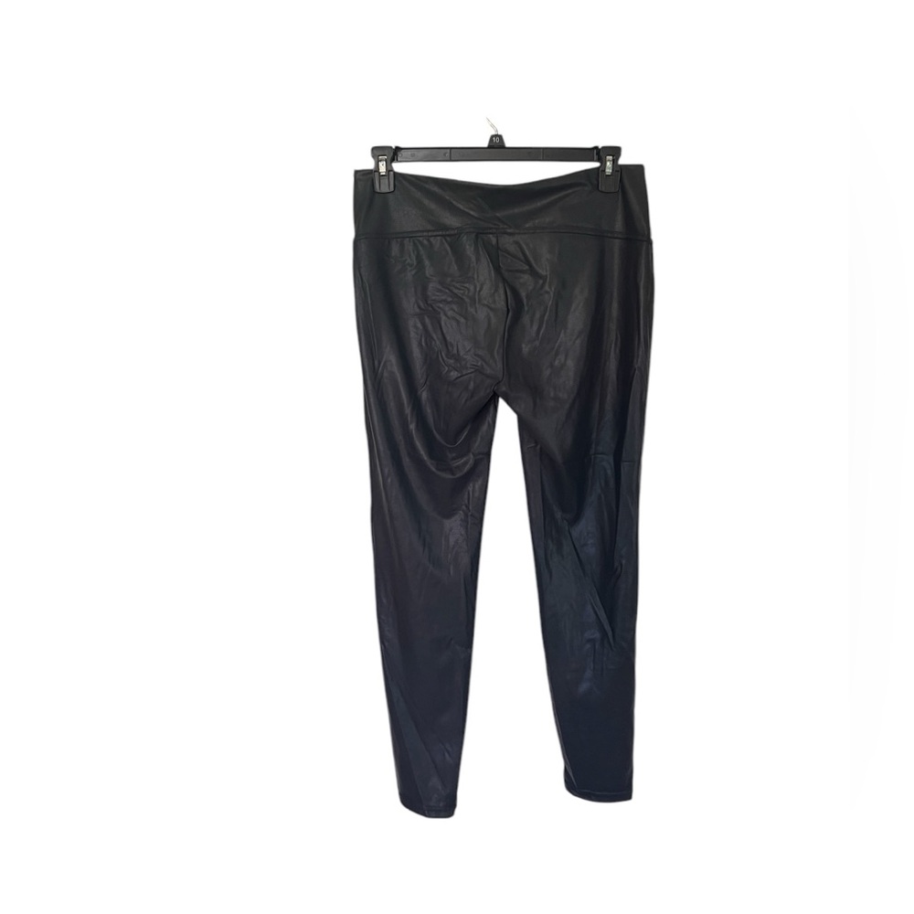Time and Tru Black High-Waisted Faux Leather Leggings - Picture 3 of 5